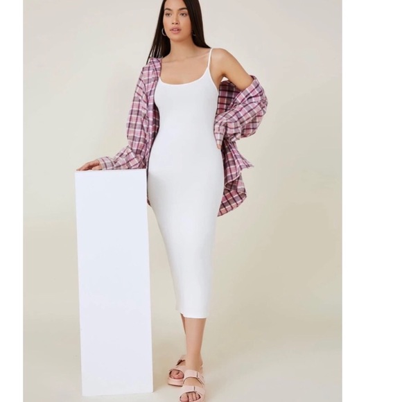 Basic dress tank long gray white maxi women - Picture 2 of 13